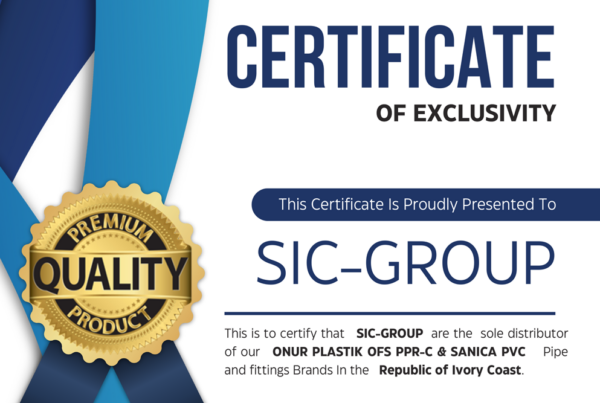 SIC-Group devient distributeur exclusif des produits ONUR Plastik en Côte d'Ivoire!